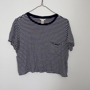 Lightly worn, H&M, Women’s medium, navy and white stripes.